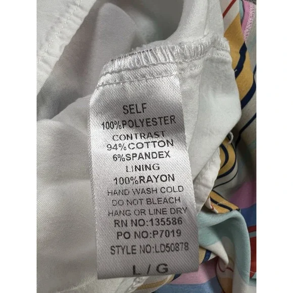 Main Strip Dress Womens Large Sleeveless Multicolor Striped Maxi Belted‎ Casual - Picture 11 of 13